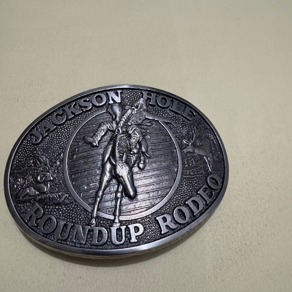 Jackson hole rodeo belt buckle